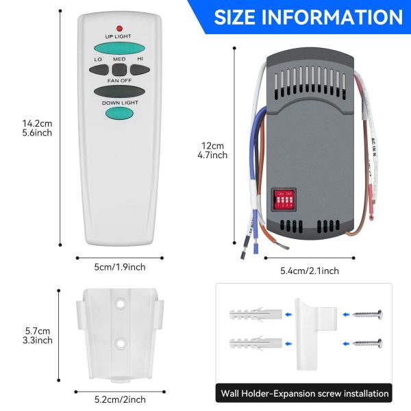 CeilingBreeze Ceiling Fan Remote for UC7078T - Image 2