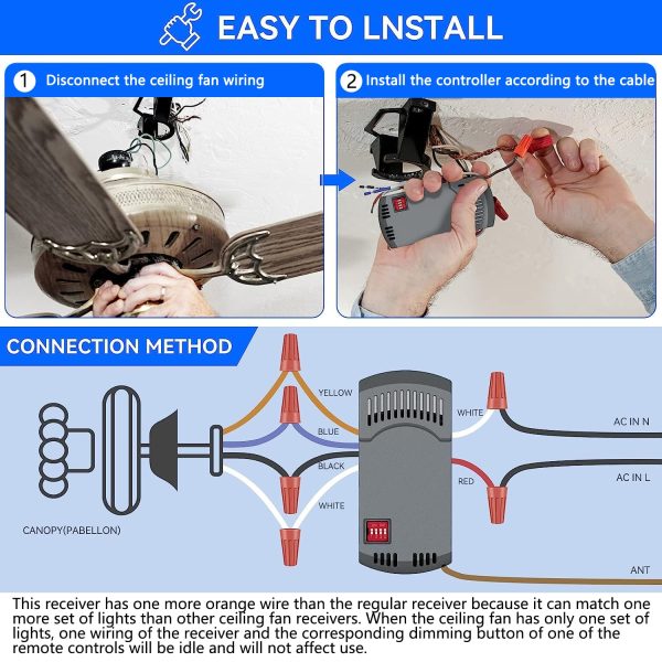 CeilingBreeze Ceiling Fan Remote for UC7078T - Image 5